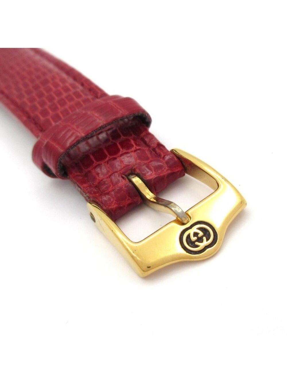 Gucci Watch Rectangular Case Silver Red - Picture 4 of 6